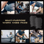 HE-1003-K3 Hmyl Easy Knee Pad Insert for Work Pants/Bibs, Uniforms, and Tactical Pants, Breathable Knee Pad Inserts for Construction, Flooring, Gardening,and Garage, 11.5''×7.9''×0.45'', BLACK, 3 Pairs image 8