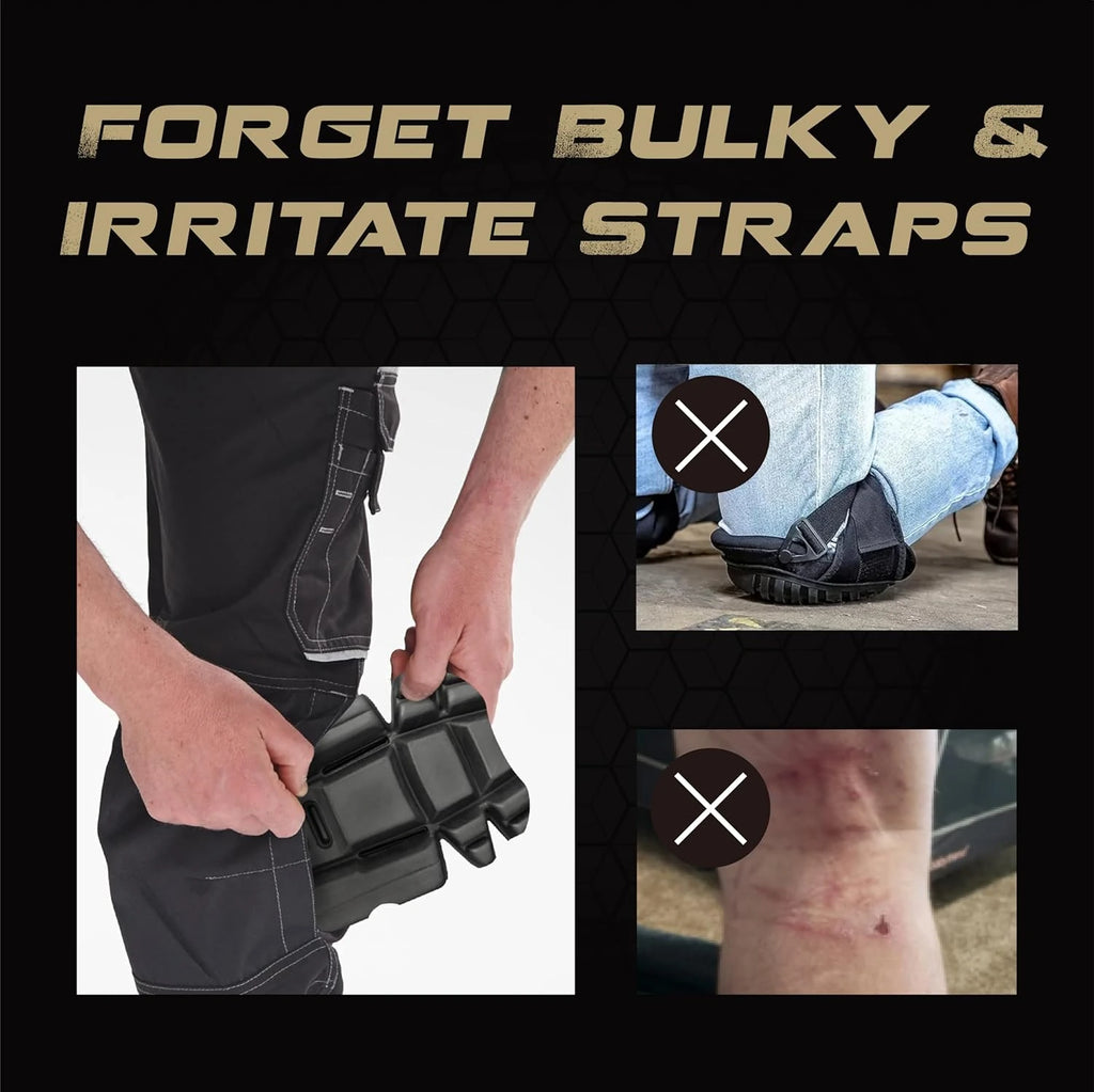 HE-1003-OK1 Hmyl Easy Knee Pad Inserts for Work Pants, Uniforms, and Tactical Pants, Breathable Knee Pad Inserts for Garden, Construction, Floor, Cleang, and Garage 9.3''×6.5''×1'', Black image 5