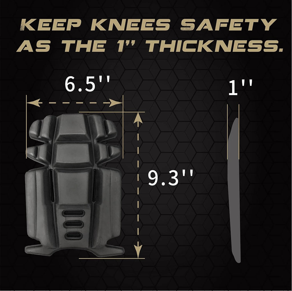 HE-1003-OK3 Hmyl Easy Knee Pad Insert for Work Pants, Uniforms, and Tactical Pants, Breathable Knee Pad Inserts for Gardening, Construction, Flooring, Cleaning, and Garage, 9.3''×6.5''×1'', Black, 3 Pairs image 6