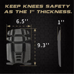 HE-1003-OK3 Hmyl Easy Knee Pad Insert for Work Pants, Uniforms, and Tactical Pants, Breathable Knee Pad Inserts for Gardening, Construction, Flooring, Cleaning, and Garage, 9.3''×6.5''×1'', Black, 3 Pairs image 6